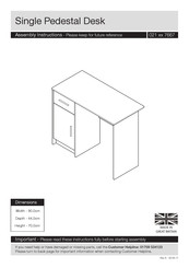 Home Essentials Norton XK089MH Assembly Instructions Manual