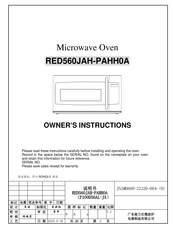 Galanz RED560JAH-PAHH0A Owner's Instructions Manual