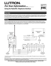 Lutron Electronics RadioRA RA-RC-3 Quick Start Manual
