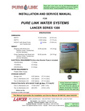 lancer Pure Link 1300 Series Installation And Service Manual
