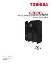 Toshiba G2020 Series Installation And Operation Manual