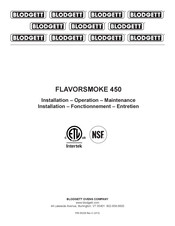 Blodgett FlavorSmoke 450 Installation Operation & Maintenance