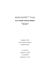 Ormec MotionBASIC Software Manual