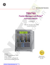 GE Feeder Management Relay 760 Instruction Manual