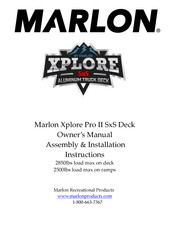 Marlon Xplore Pro II SxS Owner’s Manual Assembly & Installation Instructions