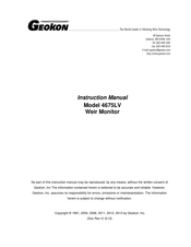 Geokon 4675LV Instruction Manual