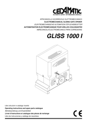 cedamatic GLISS 1000 I Operating Instructions And Spare Parts Catalogue