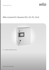 Wilo Control Booster CC-FC Installation And Operating Instructions Manual