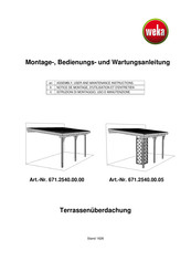 Weka 671.2540.00.00 Assembly, User And Maintenance Instructions