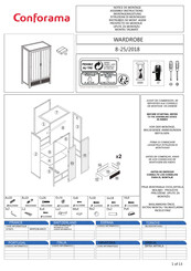 CONFORAMA WARDROBE Assembly Instructions Manual