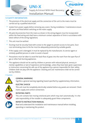 NuAire UNI-X220-C Installation Manual