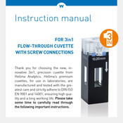 Hellma Analytics 3in1 FLOW-THROUGH CUVETTE Instruction Manual