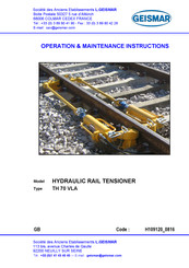 GEISMAR TH 70 VL Operation & Maintenance Instructions Manual