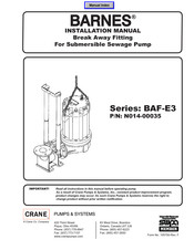 Crane BARNES BAF-E3 Installation Manual