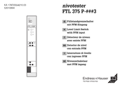 Endress+Hauser Nivotester FTL375P Manual