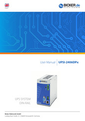 Bicker UPSI-2406DP Series User Manual