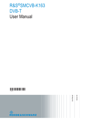 R&S SMCVB-K163 User Manual