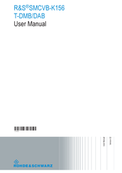 R&S SMCVB-K156 User Manual