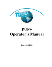Tisch Environmental PUF+ Operator's Manual