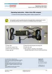 Ergoswiss PBD compact Series Operating	 Instruction
