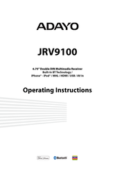 Adayo JRV9100 Operating Instructions Manual