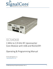 SIGNALCORE SC5406B Operating & Programming Manual