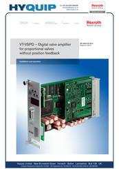 Bosch Rexroth VT-VSPD Series Installation And Operation Manual