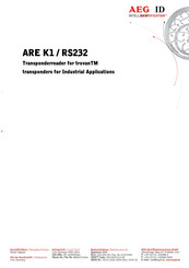 AEG ID ARE K1 / RS232 Manual