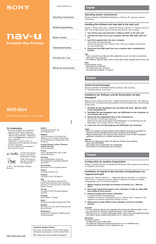 Sony nav-u NVD-DU4 Operating Instructions