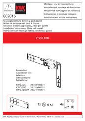 KWC Z.536.828 Installation And Service Instructions Manual