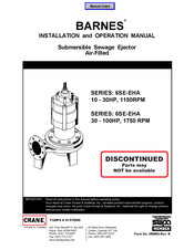 Crane BARNES 6SE-EHA Series Installation And Operation Manual