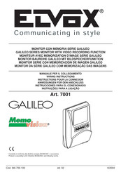 Elvox GALILEO Series Wiring Instructions