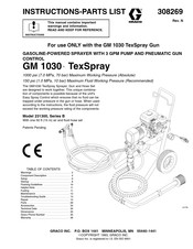 Graco GM 1030 TexSpray Instructions-Parts List Manual