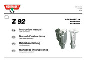 Montabert 86567724 Instruction Manual