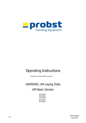 probst UNIMOBIL UM 5274.0015 Operating Instructions Manual