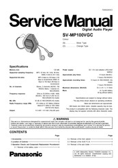 Panasonic SV-MP100VGC Service Manual