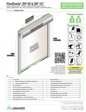 Draper FlexShade ZIP 92 Instructions Manual