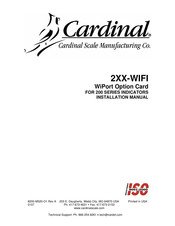 Cardinal 2XX-WIFI Installation Manual