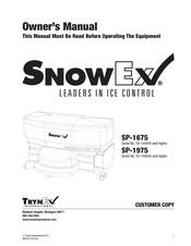 Trynex International SnowEx Precision Pro SP-1675 Owner's Manual