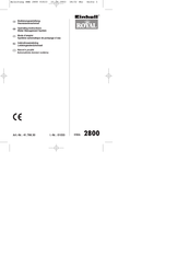 EINHELL Royal HWA 2800 Operating Instructions Manual
