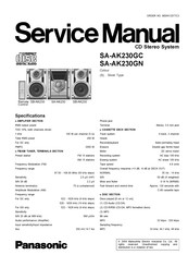 Panasonic SA-AK230GC Service Manual