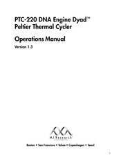 MJ Research DNA Engine Dyad PTC-220 Operation Manual