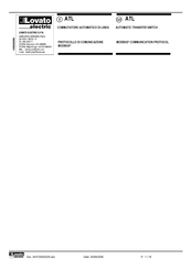 LOVATO ELECTRIC ATL Manual