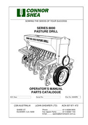 John Shearer CONNOR SHEA 8000PB Operator's Manual / Parts Catalogue
