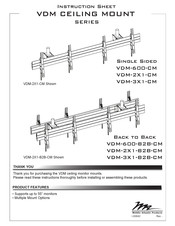 Middle Atlantic Products VDM Series Instruction Sheet