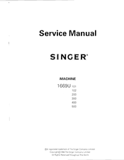 Singer 1669U101 Service Manual