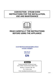 Blizzard 5x1/1 GN Instructions For The Installation, Use And Maintenance