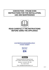 Blizzard 15x1/1 GN Instructions For The Installation, Use And Maintenance