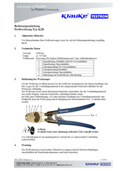 Textron Klauke K2B Instruction Manual