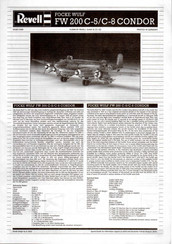 REVELL FOCKE WULF C-8 CONDOR Manual